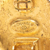 Chanel CC Gold Plated Round Clip On Earrings Secondhand