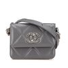 Chanel Lambskin 19 Flap Coin Purse With Chain Secondhand