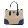 Prada Large Canapa and Saffiano Double Satchel Secondhand