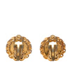 Chanel CC Gold Plated Round Clip On Earrings Secondhand
