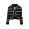 Secondhand Black & White Braided Jacket - '90s