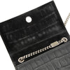 Saint Laurent Small Croc Embossed Leather Monogram Kate Tassel Crossbody Secondhand