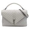 Saint Laurent Large Chevron Sheepskin Monogram College Satchel Secondhand