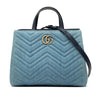 Gucci Small GG Marmont Matelasse Denim Pearly Satchel Secondhand