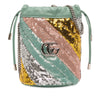 Gucci Small GG Marmont Sequined Diagonal Matelasse Leather Bucket Bag Secondhand
