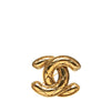 Chanel CC Gold Plated Quilted Brooch Secondhand