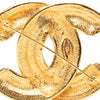 Chanel CC Gold Plated Quilted Brooch Secondhand