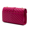 Saint Laurent Small Chevron Calfskin Monogram Envelope Bag Secondhand