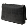 Saint Laurent Medium Croc Embossed Leather Monogram Kate Tassel Crossbody Secondhand