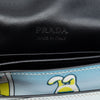 Prada Comic Print Studded Leather Elektra Clutch Secondhand