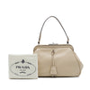 Prada Goatskin Madras Cerniera Frame Handbag Secondhand