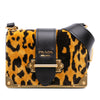 Prada City Calf Trimmed Velvet Leopard Print Cahier Crossbody Secondhand