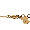 Dior Gold Plated Rhinestone Logo Pendant Snake Chain Necklace Secondhand