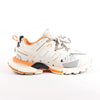 Balenciaga Track Panel Style Mesh and Nylon Sneakers in White x Orange, Size 41 EU Secondhand