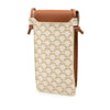 Celine Triomphe Coated Canvas Phone Pouch Flap Crossbody Secondhand