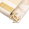 Chanel XL Printed Canvas and Striped Lambskin Foldover Clutch Secondhand