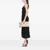 Chanel XL Printed Canvas and Striped Lambskin Foldover Clutch Secondhand