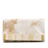 Chanel XL Printed Canvas and Striped Lambskin Foldover Clutch Secondhand