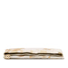 Chanel XL Printed Canvas and Striped Lambskin Foldover Clutch Secondhand