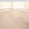 Chanel XL Printed Canvas and Striped Lambskin Foldover Clutch Secondhand