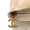 Chanel XL Printed Canvas and Striped Lambskin Foldover Clutch Secondhand