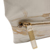 Chanel XL Printed Canvas and Striped Lambskin Foldover Clutch Secondhand