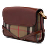 Burberry Leather and House Check Canvas Bridle Abbott Crossbody Secondhand