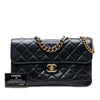 Chanel Large CC Quilted Glazed Calfskin Perfect Edge Flap Secondhand