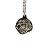Chanel Brass Camellia Resin Strass Pendant Necklace Secondhand