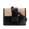 Fendi Calfskin and Canvas FF 1974 Flat Baguette Crossbody Secondhand
