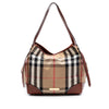 Burberry Small House Check Canvas Bridle Canterbury Tote Secondhand