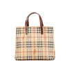 Secondhand Burberry Haymarket Check Coated Canvas Tote
