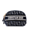 Dior Oblique Embroidered Velvet Cosmetic Pouch Secondhand