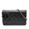 Chanel Lambskin Cambon Ligne Wallet On Chain Secondhand