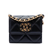 Chanel Quilted Lambskin 19 Flap Coin Purse With Chain Secondhand