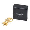 Chanel CC Gold Plated Fretwork Fringe Brooch Secondhand