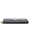 Chanel Bicolor Quilted Lambskin Faux Pearl Ribbon Long Wallet Secondhand