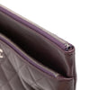 Chanel CC Quilted Lambskin Double Zip Clutch Secondhand