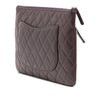 Chanel CC Quilted Lambskin Double Zip Clutch Secondhand
