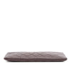 Chanel CC Quilted Lambskin Double Zip Clutch Secondhand