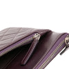 Chanel CC Quilted Lambskin Double Zip Clutch Secondhand