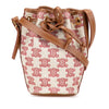 Celine Micro Triomphe Embroidered Canvas Drawstring Bucket Bag Secondhand
