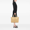 Saint Laurent Raffia Embroidered Logo Tote Secondhand