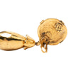 Chanel CC Gold Plated Dangle Clip On Earrings Secondhand