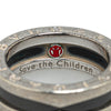 Bvlgari Sterling Silver and Ceramic Save The Children Ring Secondhand