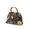 Prada Large Saffiano Lux Floral Print Promenade Front Pocket Satchel Secondhand