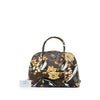Prada Large Saffiano Lux Floral Print Promenade Front Pocket Satchel Secondhand
