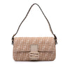 Fendi Zucca Wool Selleria Baguette Secondhand