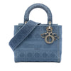 Dior Medium Embroidered Canvas Cannage Lady D Lite Secondhand