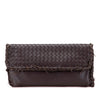 Bottega Veneta Nappa Intrecciato Fringe Flap Clutch Secondhand